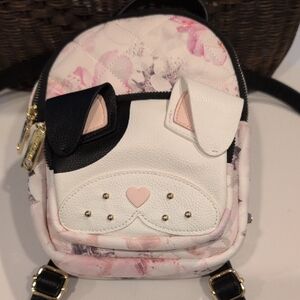 Cute Betsey Johnson Mini Backpack Puppy Dog Floral